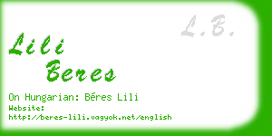lili beres business card